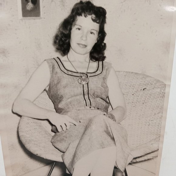 Brunette MCM Mushroom Chair Photograph Picture Cocker Spaniel Wall Art Candid - Picture 5 of 8